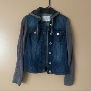 Guess Denim and Grey Jacket Size Medium